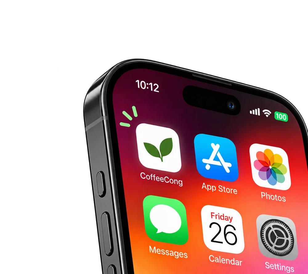 CoffeeCong app icon on a phone home screen